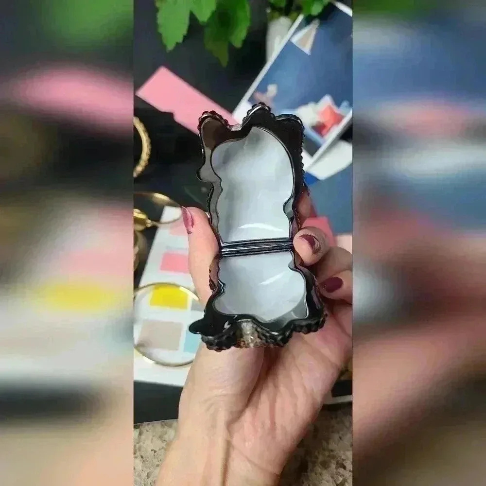 Rhinestones black lucky cat trinket box jewelry box small size good luck kitten - Picture 9 of 15